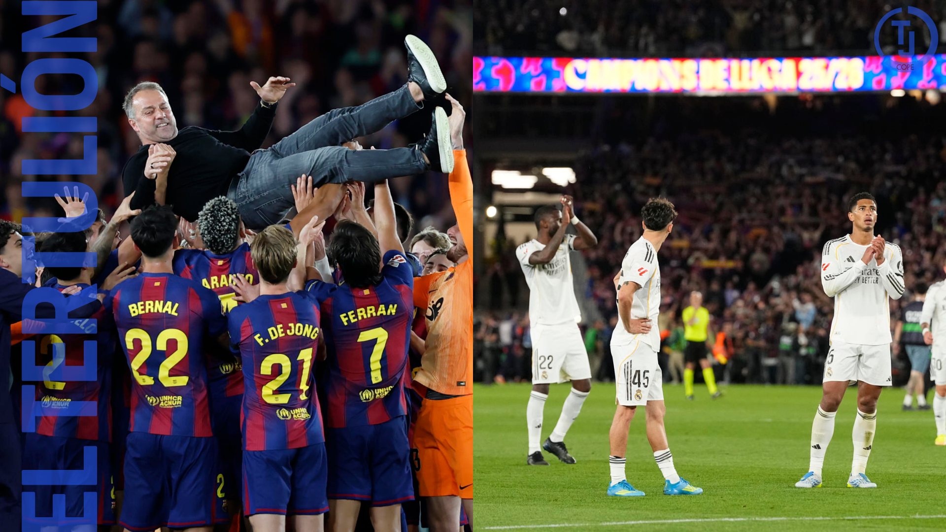 El Barcelona celebra la Liga ante un Real Madrid en crisis, en El Tertulión