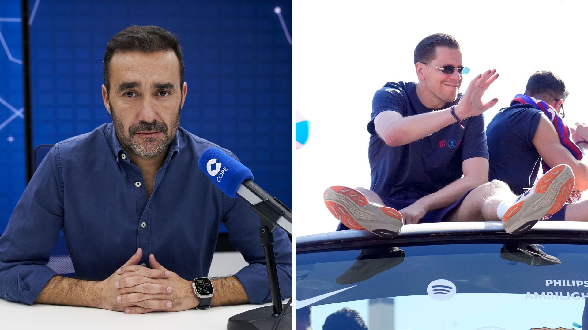 Juanma Castaño, después de ver la rúa de celebración del Barça: 