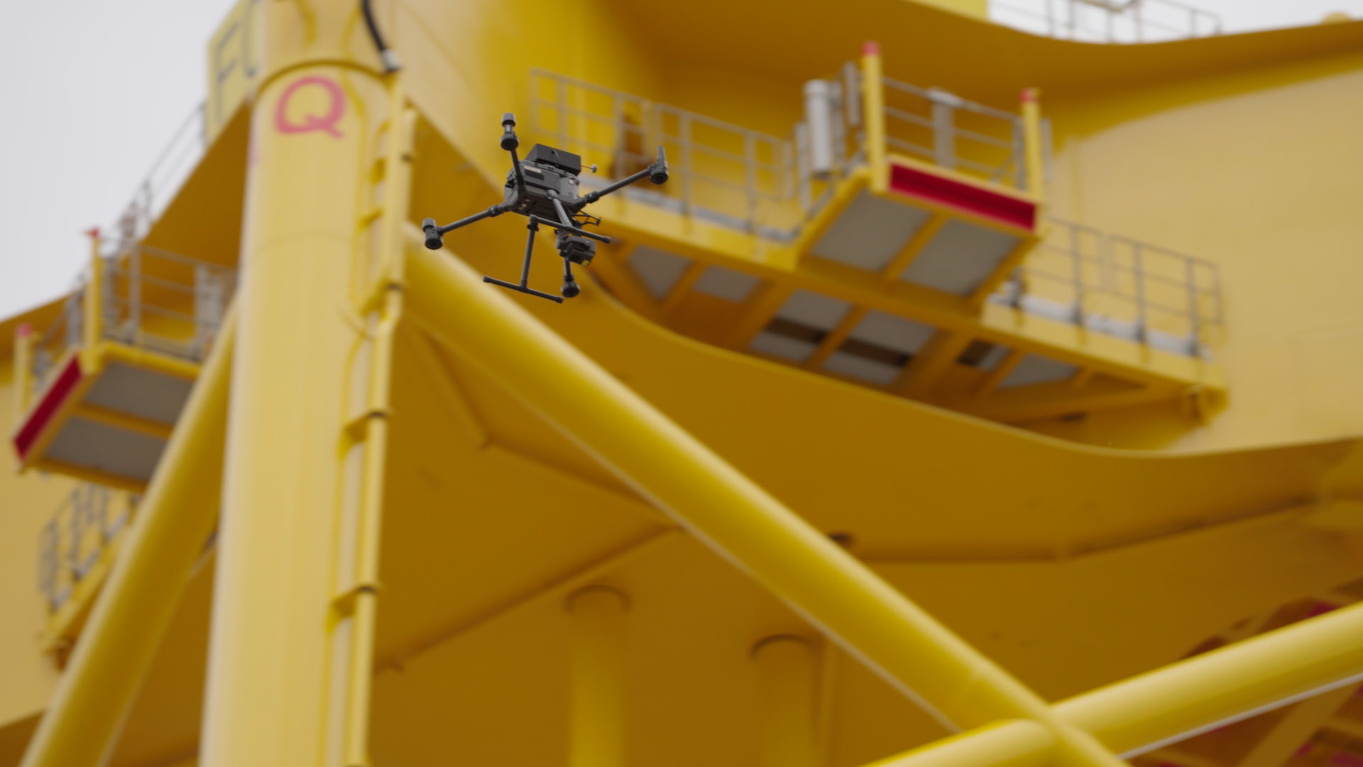 Navantia Seanergies valida con éxito en Fene la inspección de estructuras eólicas marinas mediante drones autónomos