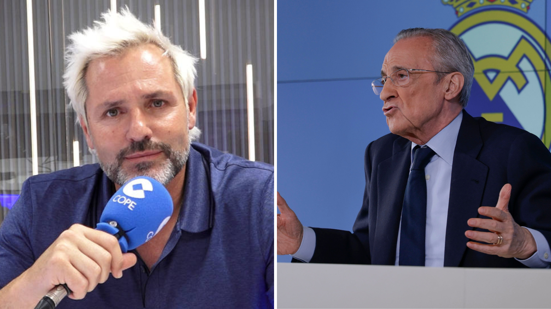 Santi Cañizares, tras escuchar la rueda de prensa de Florentino. 