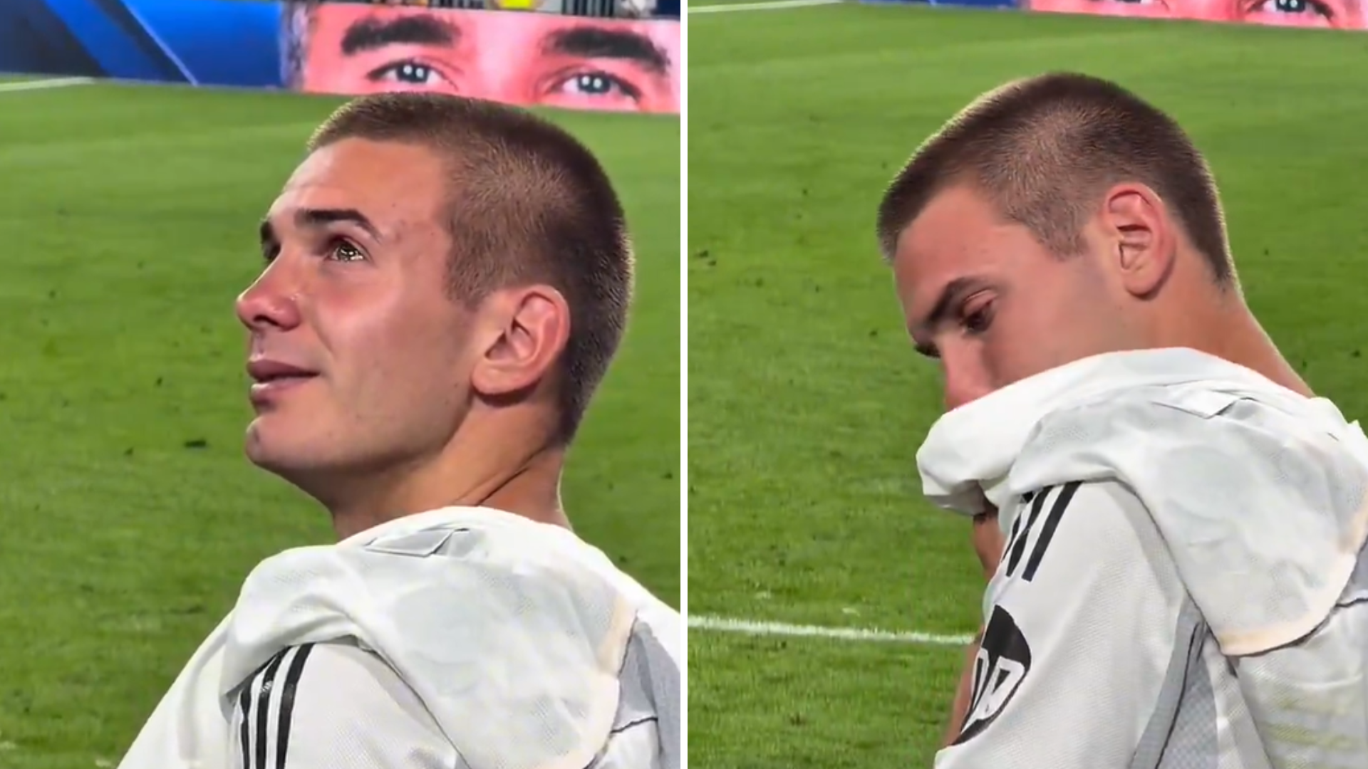 Las lágrimas de Mastantuono en el emotivo adiós a Carvajal