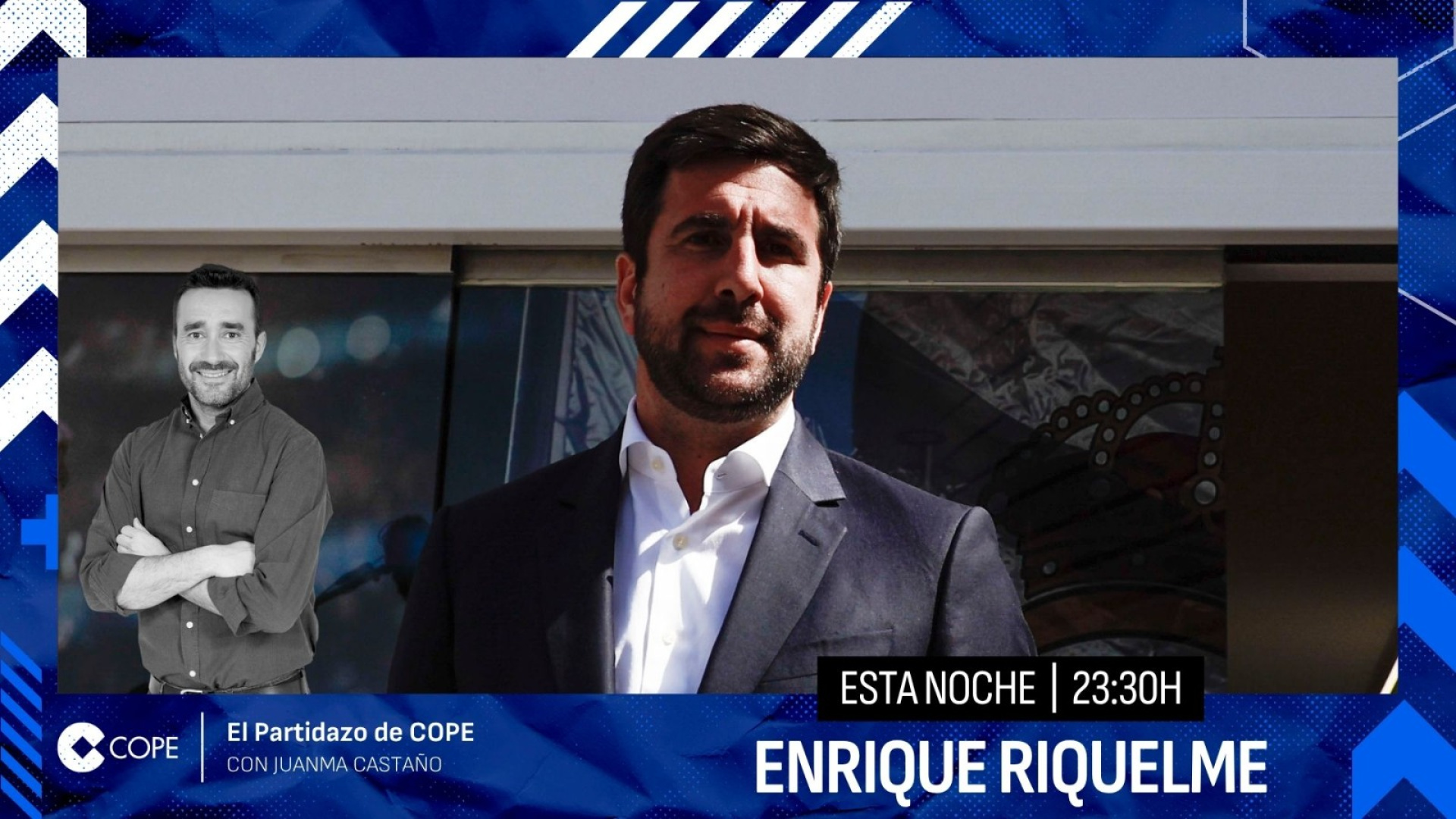 Esta noche, sigue la primera entrevista en directo a Enrique Riquelme, con Juanma Castaño