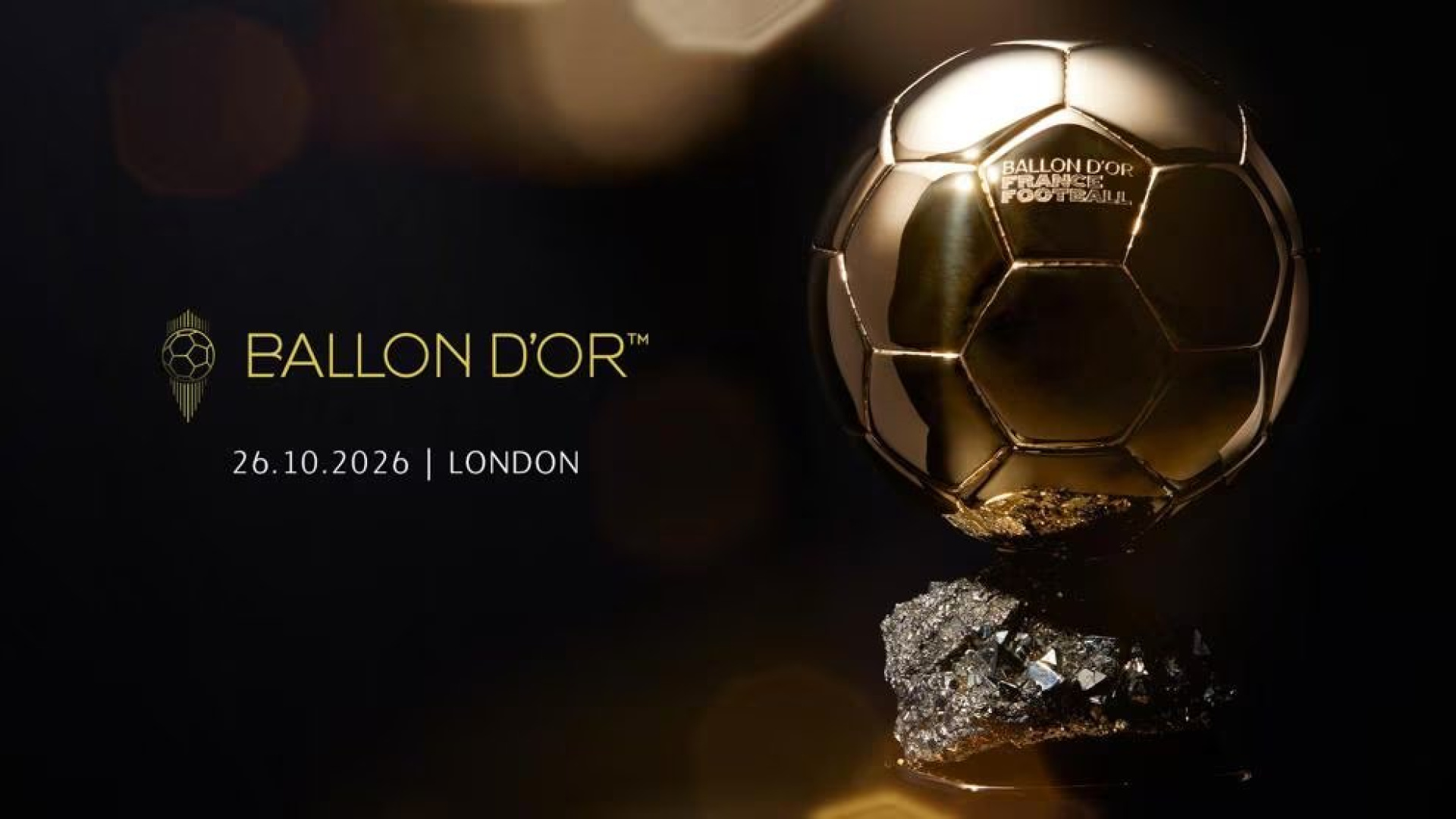 El Balón de Oro se entregará el 26 de octubre en Londres