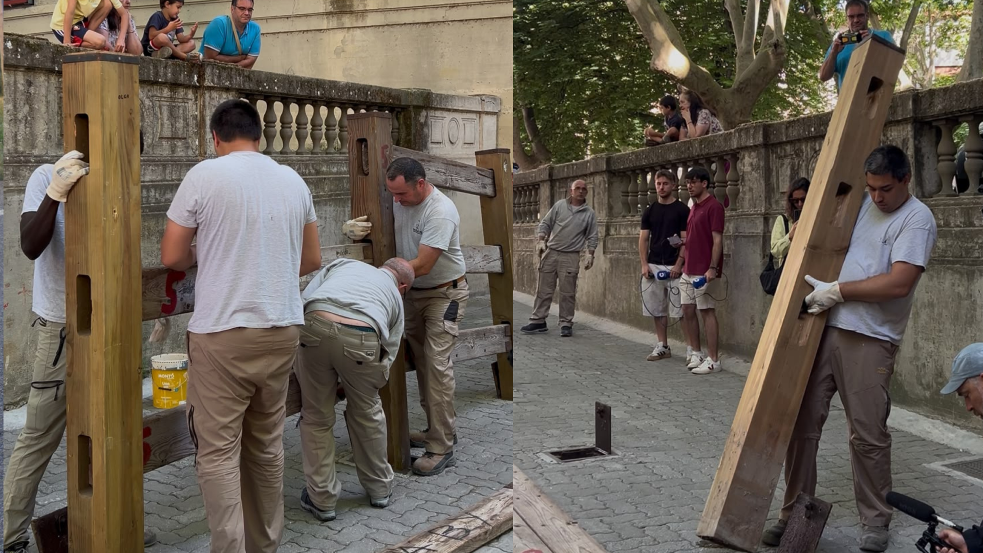 Pamplona empieza a sonar a San Fermín: comienza el montaje del vallado