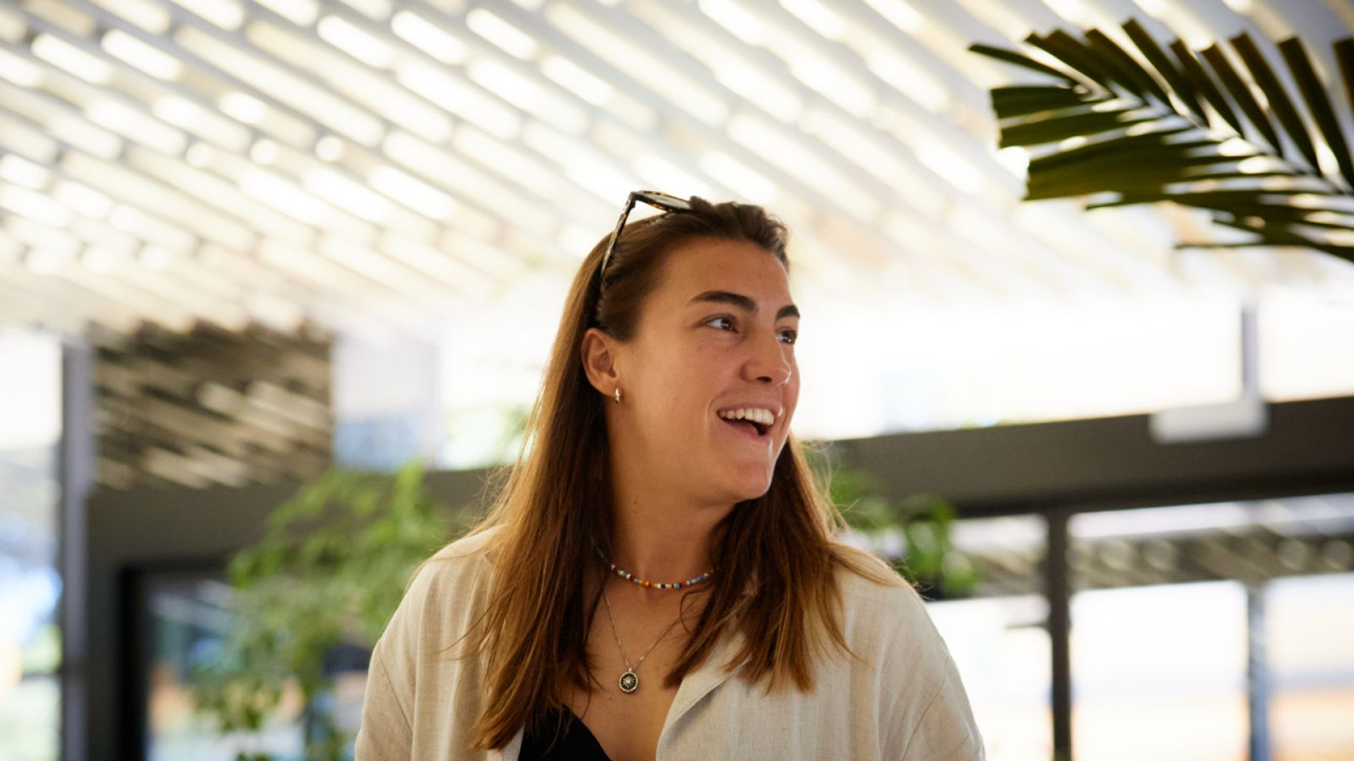 Patri Guijarro antes del España-Inglaterra en Son Moix: 