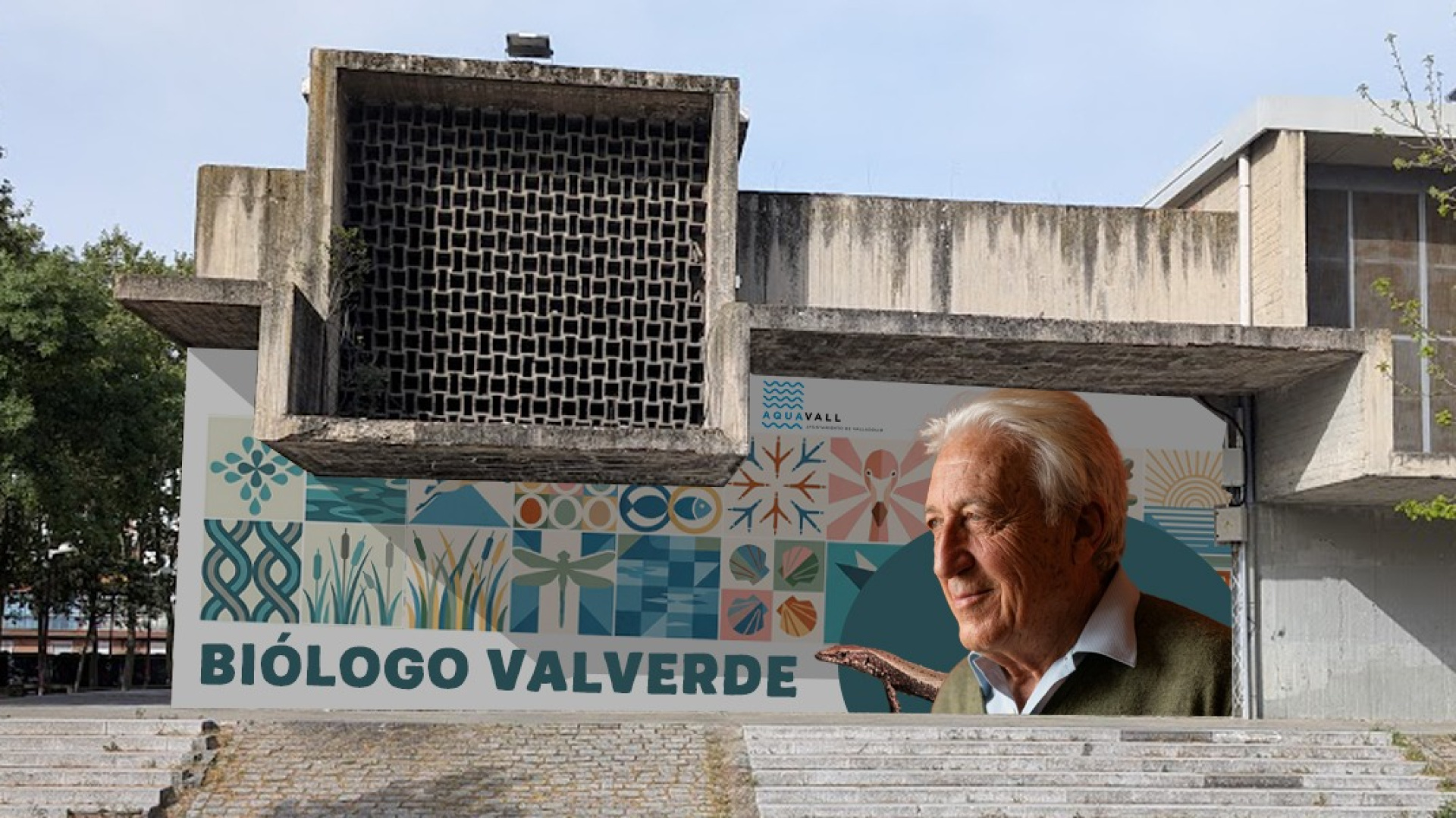 El barrio de Pajarillos en Valladolid rinde homenaje al biólogo José Antonio Valverde con un mural que fusiona arte y ciencia