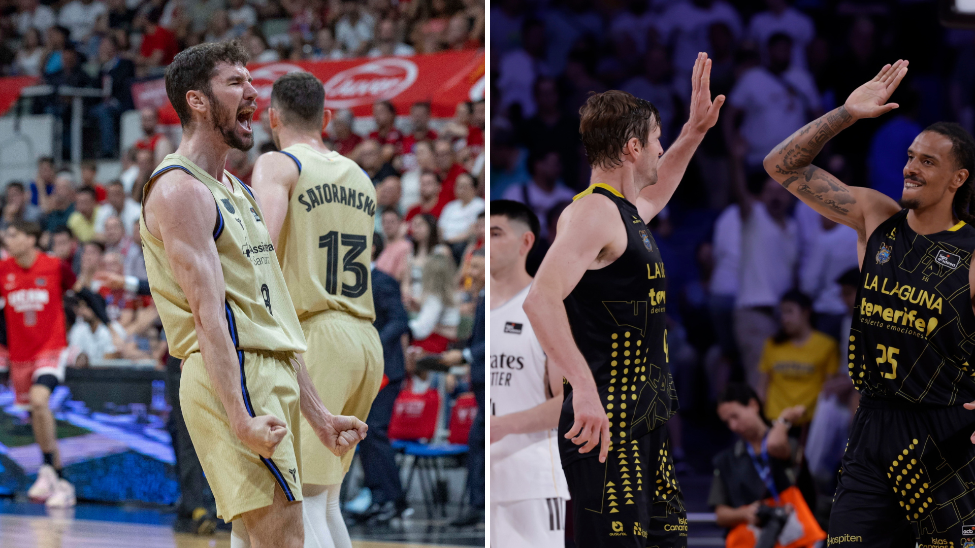 El Barça toma ventaja en cuartos arrollando al UCAM a domicilio, mientras que La Laguna Tenerife silencia al Real Madrid a base de triples
