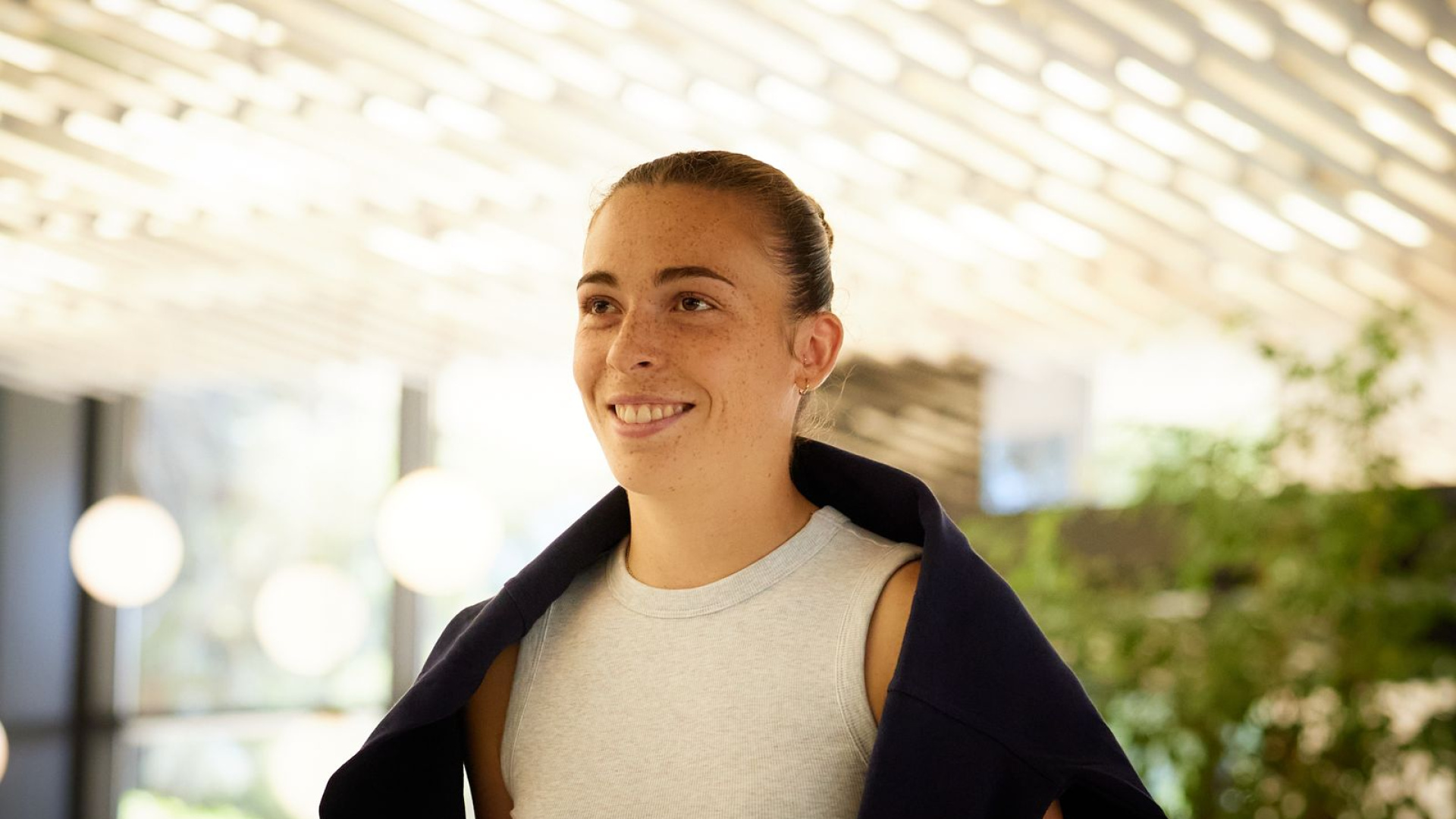 Lucía Corrales antes del España-Inglaterra: 