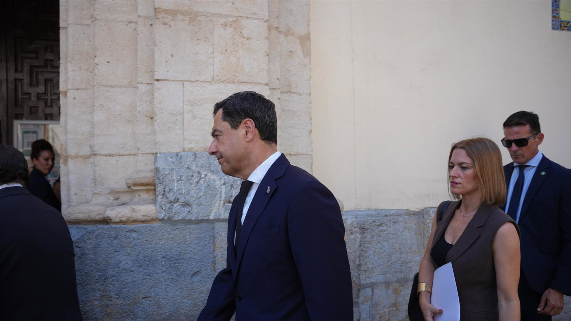 Moreno en el funeral de Villamandos: 