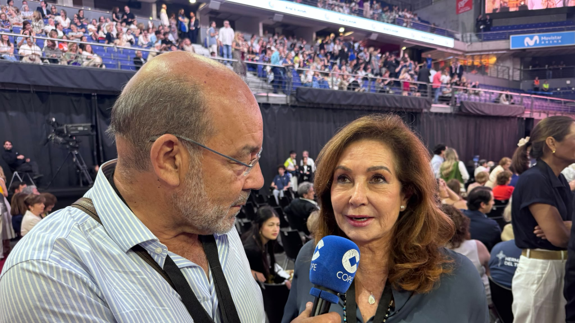 Ana Rosa comparte su emoción con Ángel Expósito, al poder vi