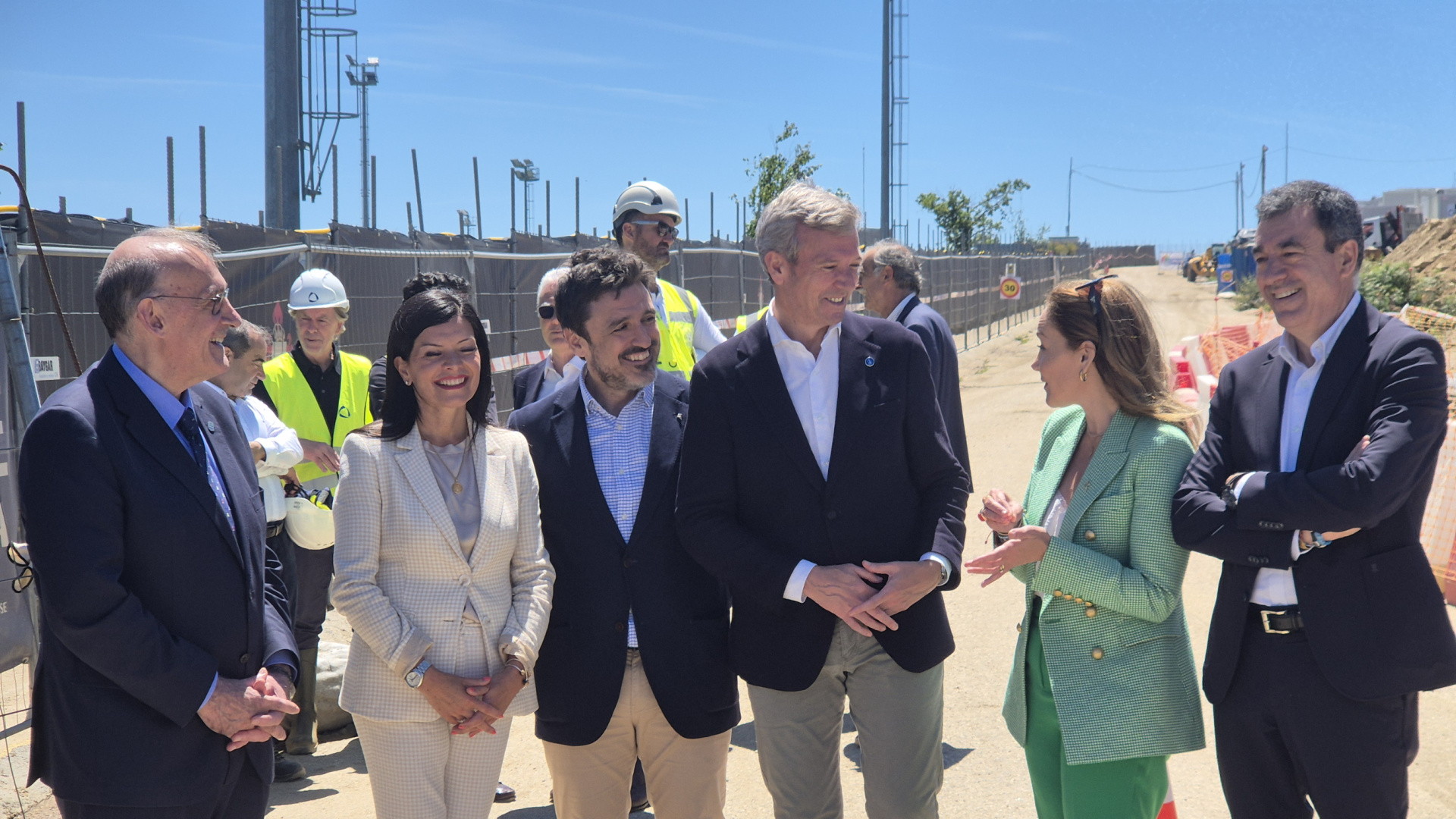 Alfonso Rueda visita el proyecto GS360 del Celta, que avanza