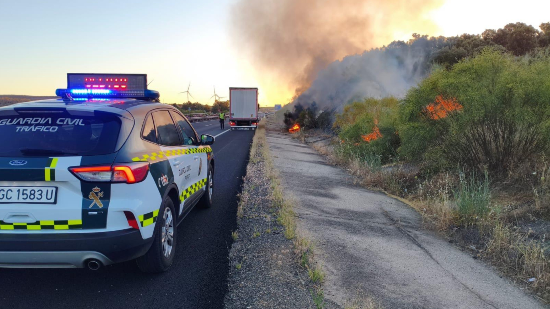 Varios incendios en la A-66 obligan a cortar un ca
