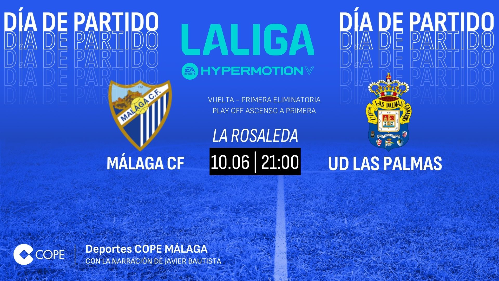 Horario y dónde ver y escuchar el Málaga-Las Palma