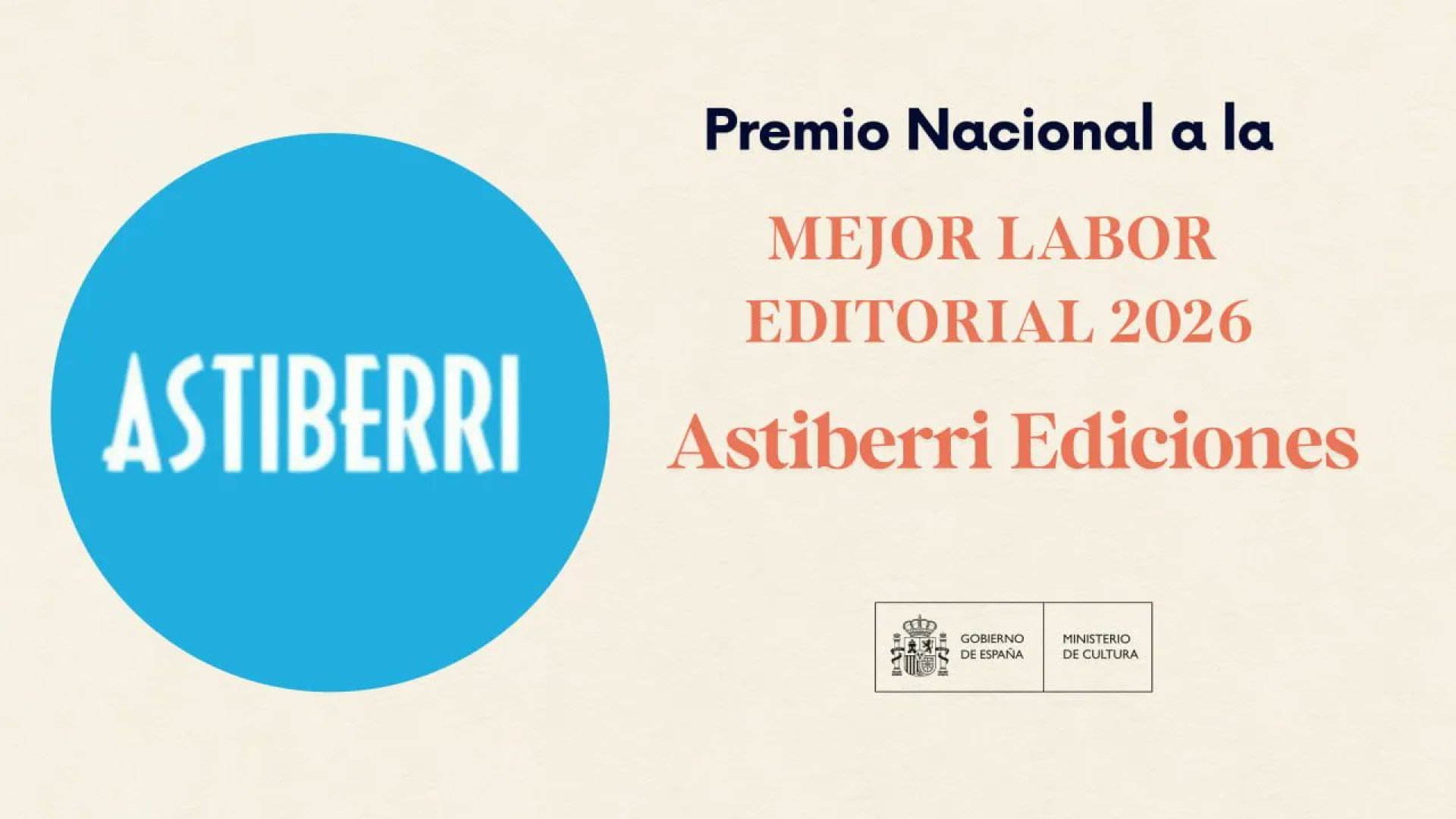 El sello bilbaíno Astiberri Ediciones, Premio Naci