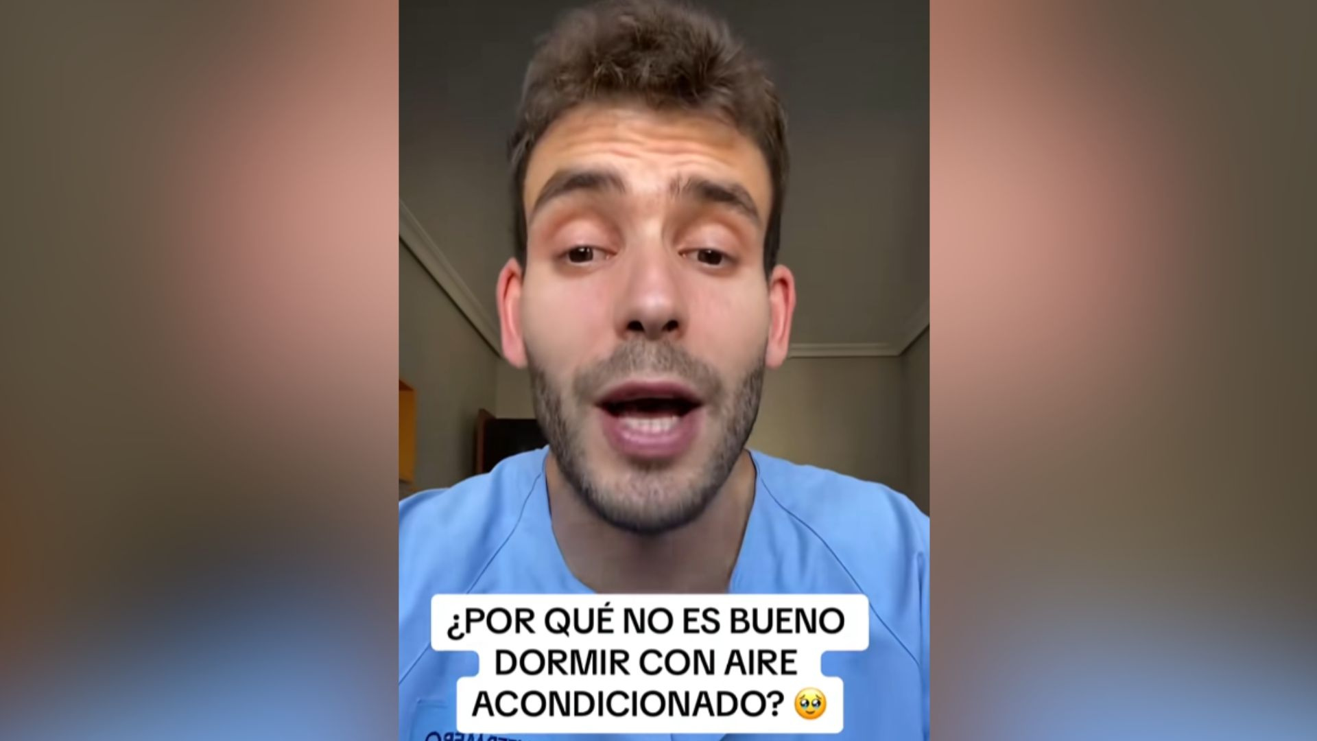 Jorge Ángel, enfermero: "No es bueno dormir toda la noche con el aire acondicionado porque baja la humedad del ambiente y reseca tanto las vías respiratorias como la piel"