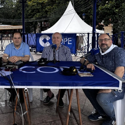 Sixto Naranjo junto a Ismael de Prado, Indalecio Sobrino y Tomás Amparán