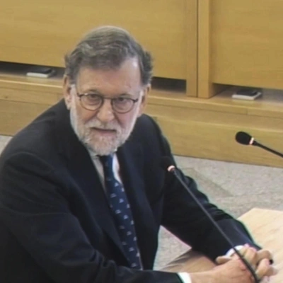 Captura del video de la señal de la Audiencia Nacional, de un momento de la declaración como testigo del expresidente del Gobierno Mariano Rajoy en la décima jornada del juicio Kitchen