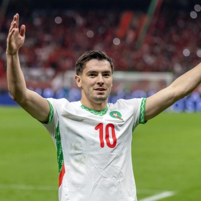 Brahim celebra un gol de Marruecos