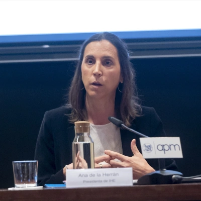 La presidenta de IHE, Ana de la Herrán