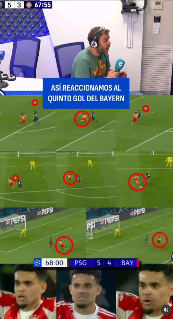 La reacción del PSG - Bayern