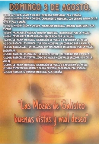 Programación del domingo 3 de "Las Mozas de Galisteo" 2025