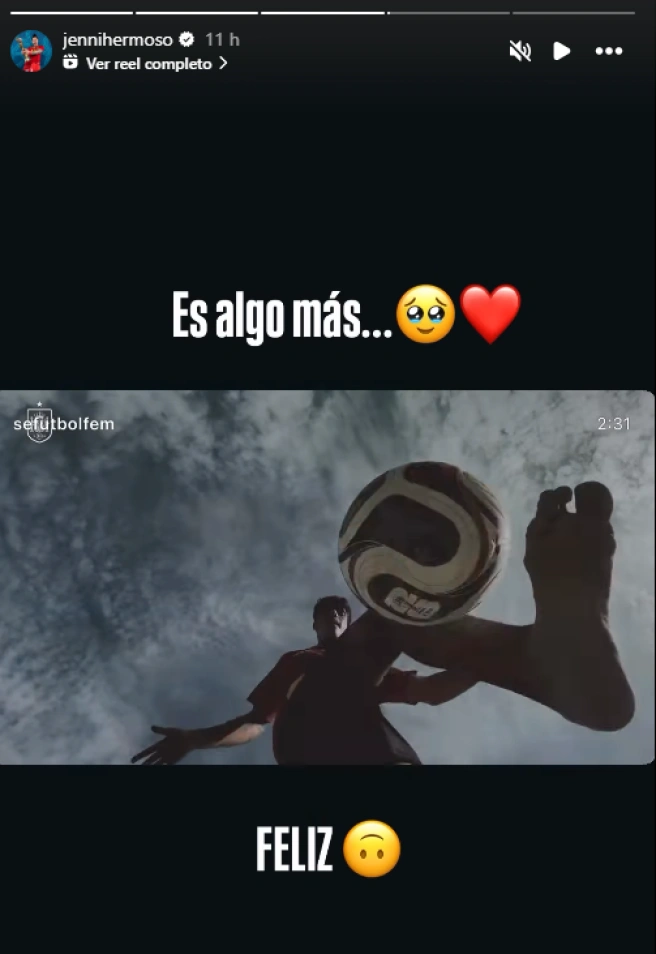 Reacción de Jenni Hermoso tras ser llamada con la selección