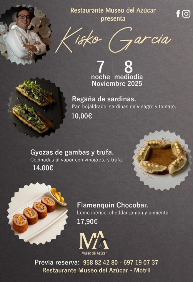El chef Estrella Michelin Kisko García trae su cocina más viajera a Motril