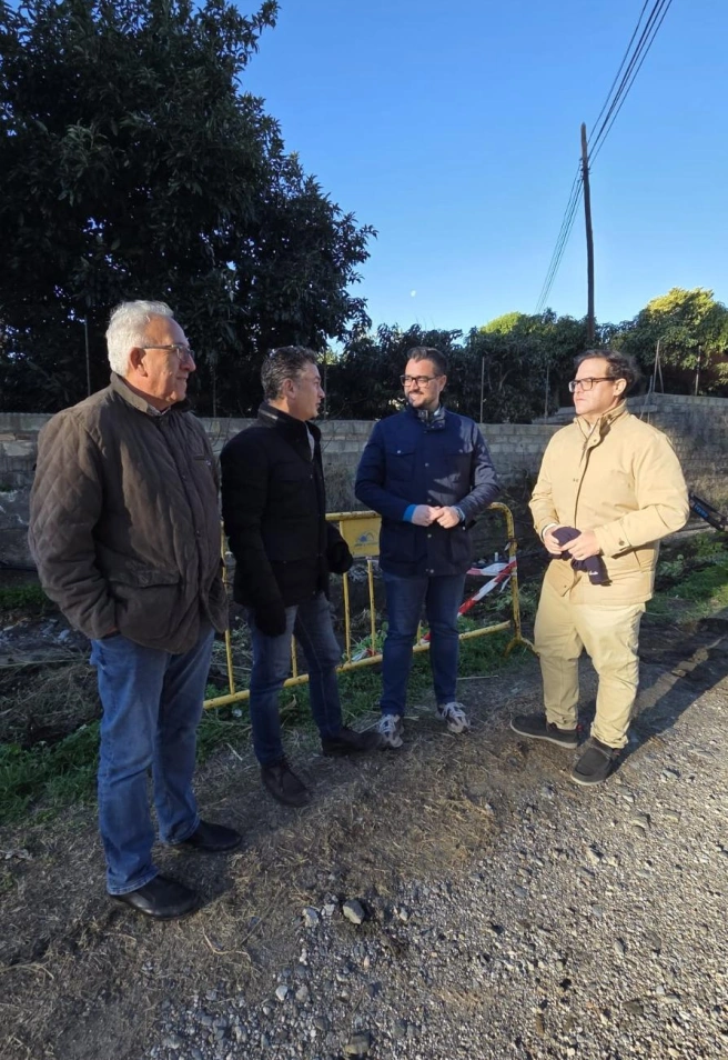 Inician la reparación de la tubería en la Rambla de Cabria dañada por la borrasca Francis