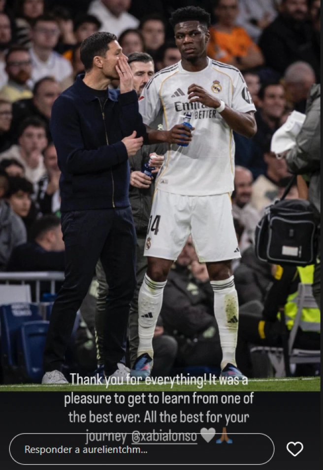 Tchouameni se despide de Xabi Alonso