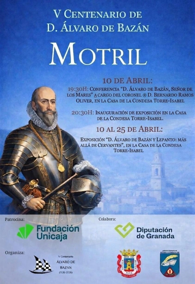 Motril recupera la figura del ‘Señor de los Mares’ con una exposición única sobre Álvaro de Bazán