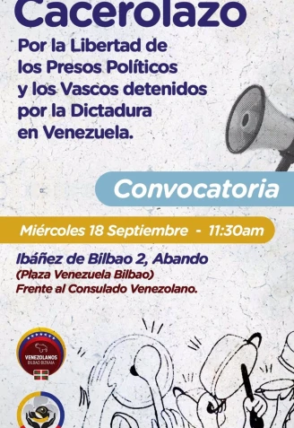 Convocatoria de cacerolada para la puesta en libertad de los detenidos en Venezuela