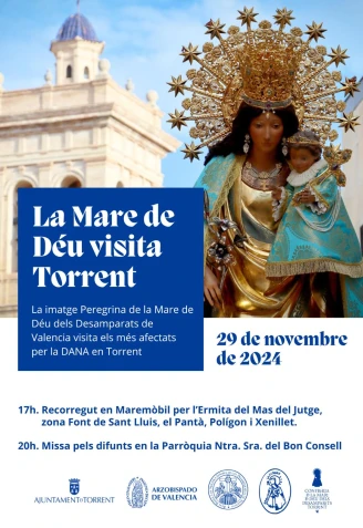 Cartel de la Virgen de los Desamparados en Torrent