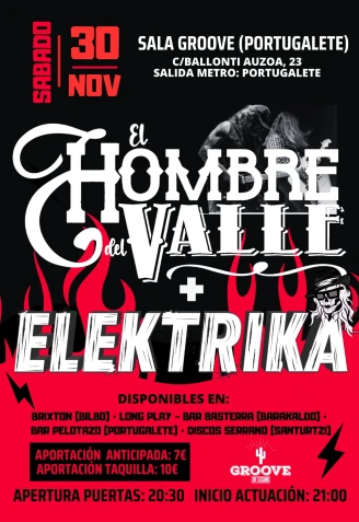 Cartel del conicerto del Hombre del Valle en Portugalete