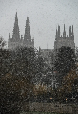 Nieve en la capital burgalesa