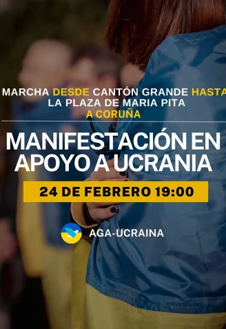 Cartel de la marcha de apoyo a Ucrania