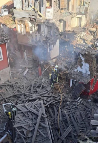 Estado en el que han quedado las viviendas de Mieres