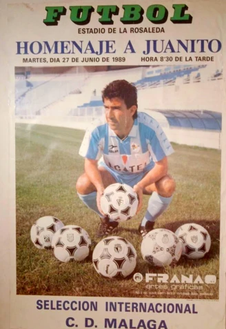 Cartel del partido homenaje a Juanito