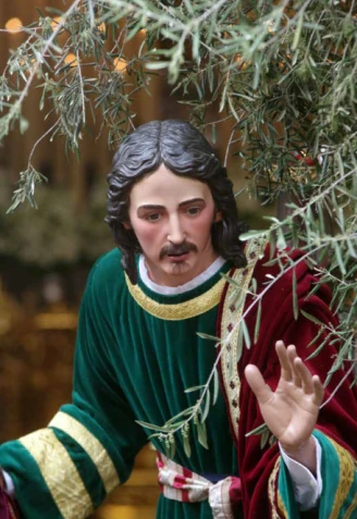 Figura de San Juan, del conjunto escultórico del Rescate (Málaga)