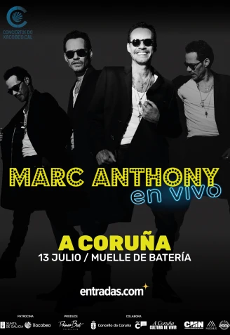 Cartel del concierto de Marc Anthony en A Coruña