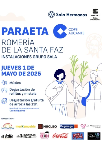 Cartel oficial de la 'Paraeta COPE' en la Santa Faz 2025.