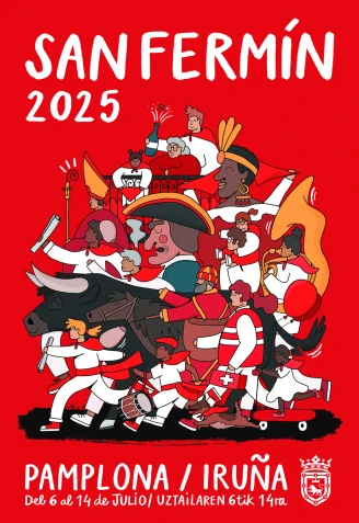 4 Cartel San Fermin. Número 4. Plica 3144. ¡A toda fiesta!