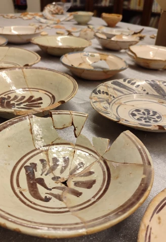 Piezas del osario de la iglesia de Ciruelos de Cervera