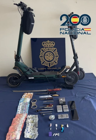 Patinetes incautados por la Policía