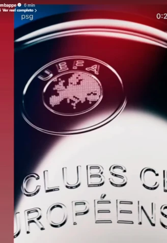 Story de Mbappé felicitando al PSG por su primera Chamions League