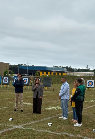 Un momento de la inauguración con las autoridades