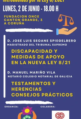 Invitación a la charla jurídica de Aspronaga