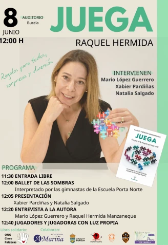 Cartel presentación libro Raquel Hermida