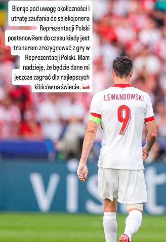 Anuncio de Lewandowski en sus redes sociales