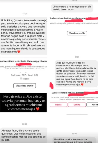 La reacción de los seguidores de Alice Campello después de las amenzas
