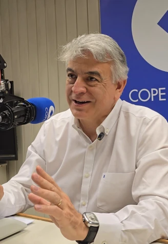 De Andrés en otro momento de la entrevista